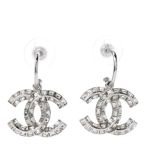 chanel crystal baguette earrings|chanel eternal 5 earrings.